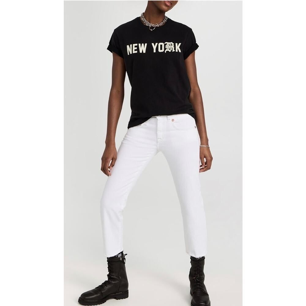 R13 Boy Skinny Jeans in White Riot Women’s Sz. 29